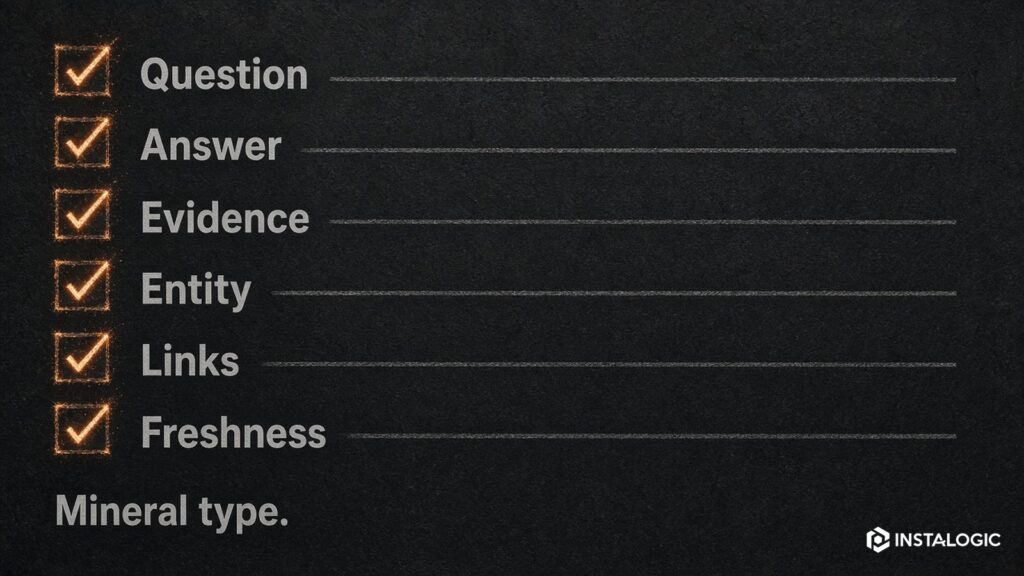 AEO optimization checklist for an existing page