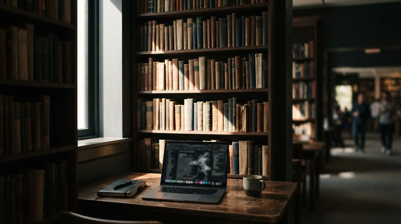 Illustrative library workspace for content planning