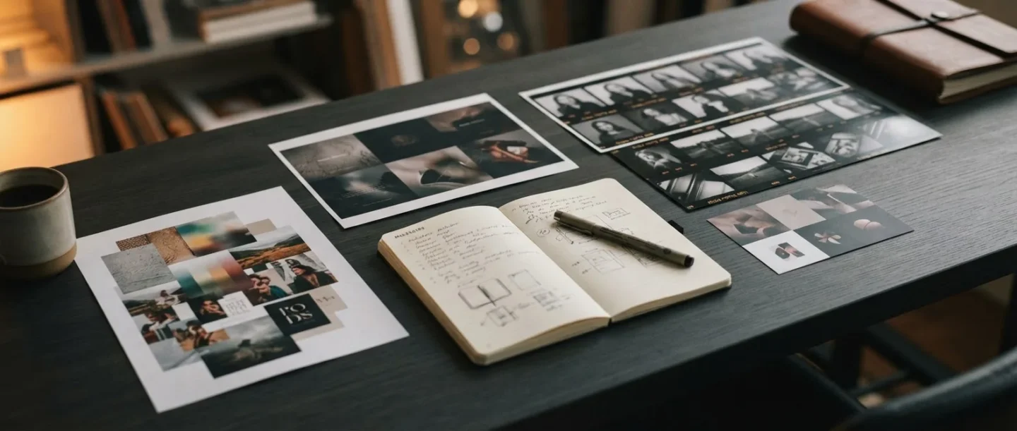 Illustrative creative moodboard for social campaigns