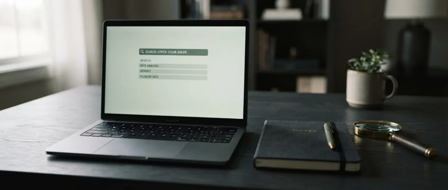 Illustrative search research workspace