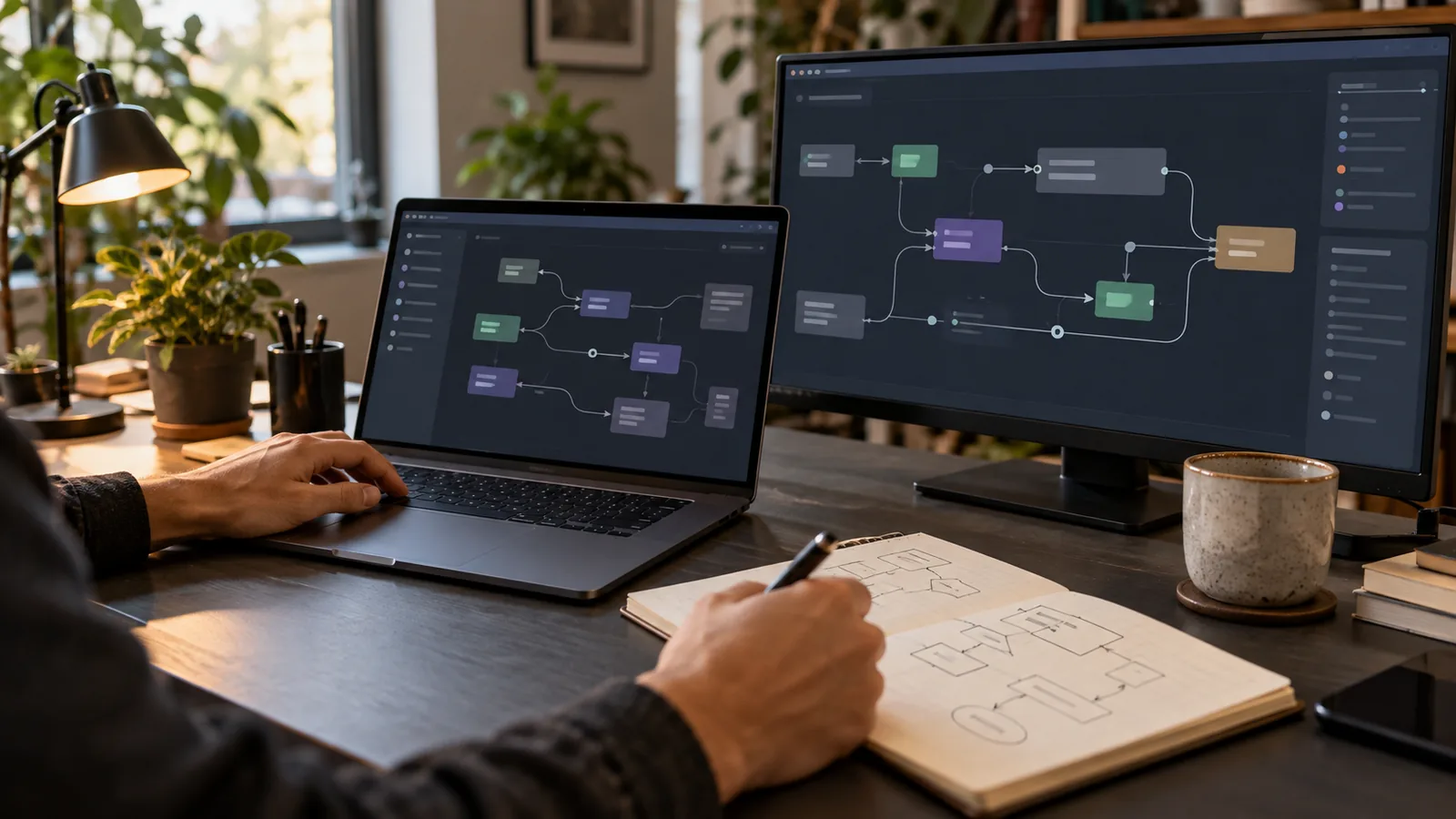 Illustrative automation and systems workspace. Not a client project.